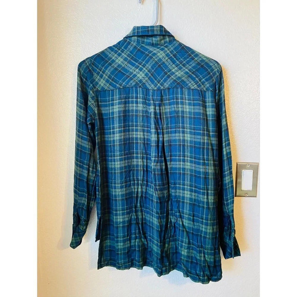 Michael Stars Plaid Boyfriend Button up Shirt Xsmall Womens Top - Picture 6 of 11